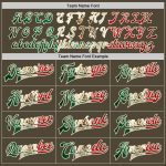 Personalized Olive Vintage Mexican Flag Cream-Black Bomber Full-Snap Varsity Letterman Salute To Service Jacket Team Custom Name and Number