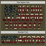 Personalized Olive Vintage USA Flag-Black Authentic Sleeveless Salute To Service Baseball Jersey Team Custom Name and Number