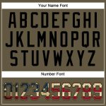 Personalized Olive Vintage USA Flag-Black Authentic Throwback Salute To Service Basketball Jersey Team Custom Name and Number