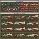 Personalized Olive Vintage USA Flag-Black Authentic Two Tone Salute To Service Baseball Jersey Team Custom Name and Number
