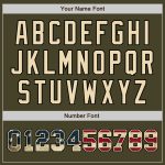 Personalized Olive Vintage USA Flag-Black Authentic Two Tone Salute To Service Baseball Jersey Team Custom Name and Number
