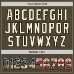Personalized Olive Vintage USA Flag Black-Cream Authentic Salute To Service Two Tone Baseball Jersey Team Custom Name and Number