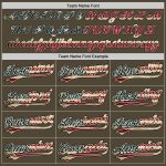 Personalized Olive Vintage USA Flag Black-Cream Authentic Salute To Service Two Tone Baseball Jersey Team Custom Name and Number