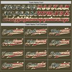 Personalized Olive Vintage USA Flag-City Cream Authentic Salute To Service Baseball Jersey Team Custom Name and Number