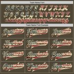 Personalized Olive Vintage USA Flag City Cream-Black Bomber Full-Snap Varsity Letterman Salute To Service Jacket Team Custom Name and Number