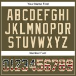 Personalized Olive Vintage USA Flag-Cream Authentic Salute To Service Baseball Jersey Team Custom Name and Number