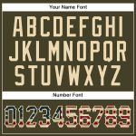 Personalized Olive Vintage USA Flag-Cream Authentic Sleeveless Salute To Service Baseball Jersey Team Custom Name and Number