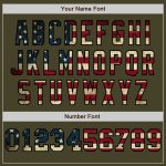 Personalized Olive Vintage USA Flag Cream-Black Pinstripe Authentic Split Fashion Salute To Service Baseball Jersey Team Custom Name and Number