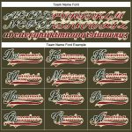 Personalized Olive Vintage USA Flag Cream-Black Salute To Service Hockey Lace Neck Jersey Team Custom Name and Number