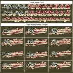 Personalized Olive Vintage USA Flag Cream-Crimson Authentic Salute To Service Baseball Jersey Team Custom Name and Number
