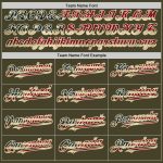 Personalized Olive Vintage USA Flag Cream-Maroon Line Authentic Salute To Service Baseball Jersey Team Custom Name and Number