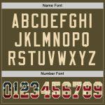 Personalized Olive Vintage USA Flag-Cream Mesh Authentic Salute To Service Football Jersey Team Custom Name and Number