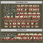 Personalized Olive Vintage USA Flag-Cream Mesh Authentic Throwback Salute To Service Baseball Jersey Team Custom Name and Number