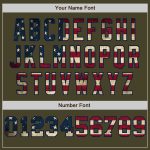 Personalized Olive Vintage USA Flag Cream-Navy Pinstripe Authentic Split Fashion Salute To Service Baseball Jersey Team Custom Name and Number