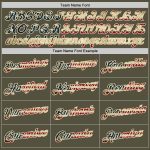 Personalized Olive Vintage USA Flag-Cream Performance Salute To Service T-Shirt Team Custom Name and Number