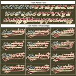 Personalized Olive Vintage USA Flag-Cream Performance Vapor Salute To Service Golf Polo Shirt Team Custom Name and Number