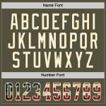 Personalized Olive Vintage USA Flag-Cream Salute To Service Hockey Jersey Team Custom Name and Number