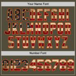 Personalized Olive Vintage USA Flag-Orange Mesh Authentic Throwback Salute To Service Baseball Jersey Team Custom Name and Number
