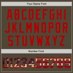 Personalized Olive Vintage USA Flag-Red Authentic Salute To Service Baseball Jersey Team Custom Name and Number