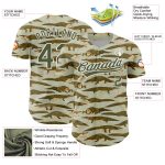 Personalized Olive White 3D Pattern Design Crocodile Authentic Baseball Jersey Team Custom Name and Number