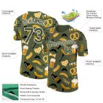 Personalized Olive White 3D Pattern Design Oktoberfest Beer Festival Performance T-Shirt Team Custom Name and Number