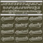 Personalized Olive White Authentic Salute To Service Baseball Jersey Team Custom Name and Number