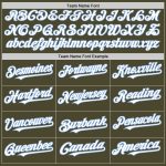 Personalized Olive White-Light Blue Authentic Sleeveless Salute To Service Baseball Jersey Team Custom Name and Number
