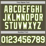 Personalized Olive White-Neon Green Mesh Authentic Throwback Salute To Service Baseball Jersey Team Custom Name and Number