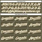 Personalized Olive White-Old Gold Authentic Salute To Service Baseball Jersey Team Custom Name and Number