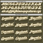 Personalized Olive White-Old Gold Authentic Sleeveless Salute To Service Baseball Jersey Team Custom Name and Number