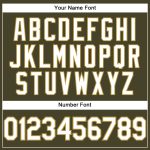 Personalized Olive White-Old Gold Performance Salute To Service T-Shirt Team Custom Name and Number