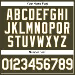 Personalized Olive White-Old Gold Performance Vapor Salute To Service Golf Polo Shirt Team Custom Name and Number