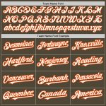 Personalized Olive White-Orange 3 Colors Arm Shapes Authentic Salute To Service Baseball Jersey Team Custom Name and Number