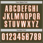Personalized Olive White-Orange Authentic Salute To Service Baseball Jersey