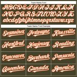 Personalized Olive White-Orange Authentic Salute To Service Baseball Jersey Team Custom Name and Number