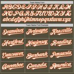 Personalized Olive White-Orange Mesh Authentic Throwback Salute To Service Baseball Jersey Team Custom Name and Number