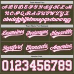 Personalized Olive White-Pink Authentic Throwback Salute To Service Basketball Shorts Team Custom Name and Number