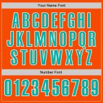 Personalized Orange Aqua-White Authentic Baseball Jersey