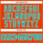 Personalized Orange Aqua-White Authentic Baseball Jersey Team Custom Name and Number