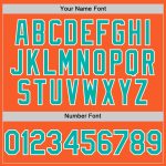 Personalized Orange Aqua-White Authentic Sleeveless Baseball Jersey Team Custom Name and Number