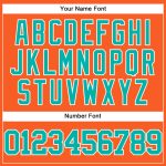 Personalized Orange Aqua-White Mesh Authentic Throwback Baseball Jersey Team Custom Name and Number