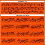 Personalized Orange Black 3D Pattern Design Rave Halloween Pumpkin Authentic Baseball Jersey Team Custom Name and Number