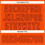 Personalized Orange Black 3D Pattern Design Rave Halloween Pumpkin Authentic Baseball Jersey Team Custom Name and Number