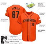 Personalized Orange Black Authentic Baseball Jersey Team Custom Name and Number