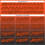 Personalized Orange Black Authentic Fade Fashion Baseball Jersey Team Custom Name and Number