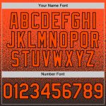 Personalized Orange Black Authentic Fade Fashion Baseball Jersey Team Custom Name and Number