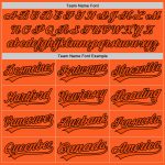 Personalized Orange Black Authentic Throwback Baseball Jersey Team Custom Name and Number