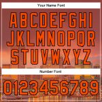 Personalized Orange Black Baltimore Inner Harbor Baltimore Maryland City Edition 3D Bomber Full-Snap Varsity Letterman Jacket Team Custom Name and Number
