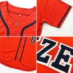 Personalized Orange Black-Cream Authentic Baseball Jersey