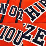 Personalized Orange Black-Cream Authentic Baseball Jersey Team Custom Name and Number